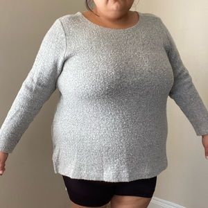 Gray tunic sweater